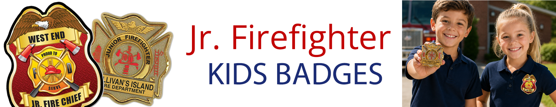 Jr Firefighter Kids Badges